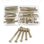 Kit de remplacement de vis for berceau, 25 jeux de vis et �crous hexagonaux m6 x 40 mm / 50 mm / 60 mm ...