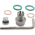 Kit de réparation de bouchon de vidange d'huile en acier inoxydable avec clé taraudeuse et filetage de ... Kit de réparation de bouchon de vidange d'huile en acier inoxydable avec clé taraudeuse et filetage de ...