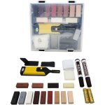 Kit de rparation parquet sol - cire en diffrentes couleurs pour rparations stratifi lamin - outil ...