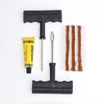 Kit de rparation de pneu sans chambre  air - 3 mches de 100 mm + colle 10 ml + cutter et perforateur ...