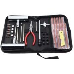 Kit reparation pneu voiture, 46pcs kit meche pneu crevaison, kit anti - crevaison voiture tubeless, outil ...