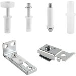 Kit de r�paration de porte pliable 6 pi�ces avec pivots de 0, 95 cm, roue de guidage de 2, 2 cm � 2, ...