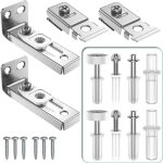 Kit rparation porte pliante 2pcs - rail 22. 22. 5mm + support pivot suprieur / infrieur + roue guidage ...