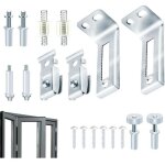 Kit de r�paration de rail de porte coulissante 18 pi�ces kit de quincaillerie de porte coulissante pliante, ...