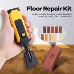 Kit de r�paration de sol stratifi�, professionnel, syst�me de cire, plan de travail, �tui robuste, outils ...