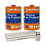 Suinga - kit r�sine de polyester 2kg pour r�parations + couverture fibre de verre mat - 300 2m2 + catalyseur ...
