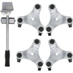 [jamais utilis�] kit de roulettes pour meubles lourds charge de 400 kg, leve meuble lourd avec roulettes ...