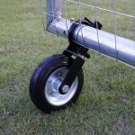 Kit de roulettes pour portail avec cadres de 1 - 5 / 8'  2', roue robuste de 6' pour portail battant ...
