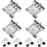 Gabrielle - kit de roulettes pour portes coulissantes, 4 pices, galvanises blanches, anticorrosion, ...