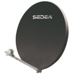 Kit sedea parabole 65 cm easy acier anthracite + lnb