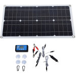 Kit solaire 100w portable ip67 avec r�gulateur 20a 12v / 24v pour camping - car, caravane et v�hicule ...