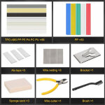 Kit de soudage plastique (118 pi�ces) - kit d'outils de r�paration de pare - chocs de voiture en tpo, ...