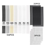 Kit de soudage plastique - comprend 76 baguettes de soudage et 3 panneaux de renfort en treillis.