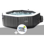 Intex - kit spa gonflable purespa carbone octogonal bulles et jets 4 places + 12 filtres