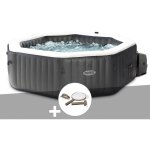 Intex - kit spa gonflable purespa carbone octogonal bulles et jets 4 places + kit d'entretien Intex - kit spa gonflable purespa carbone octogonal bulles et jets 4 places + kit d'entretien