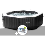 Intex - kit spa gonflable purespa carbone octogonal bulles et jets 6 places + 12 filtres