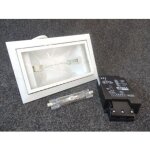 Kit spot encastr� iodure blanc 70w 4000k 145x230mm basculant 60� ip20 kit caen itras 470181
