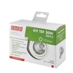 Kit spot halogene 30w orientable blanc Ø 82mm avec lampe gu5. 3 12v 540lm variable angle 36° et transfo ... Kit spot halogene 30w orientable blanc Ø 82mm avec lampe gu5. 3 12v 540lm variable angle 36° et transfo ...