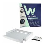 Wpro - kit de superposition lave linge & sche linge avec tablette coulissante et sangle sks101