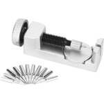 Kit de suppression lien montre, outil retrait bande broche montre avec 12 broches poinçon supplémentaires ... Kit de suppression lien montre, outil retrait bande broche montre avec 12 broches poinçon supplémentaires ...