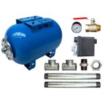 Aquasystem - kit surpresseur eau horizontal 100l - 1'1 / 4 avec pressostat et manomtre