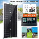 Vurahome - kit de syst�me solaire 250w 1pcs panneau solaire monocristallin flexible module photovolta�que ...