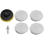 Kit de tampons de polissage en laine d'imitation 3 pouces, 6 pi�ces, avec adaptateur de perceuse 5 / ...