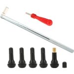 Kit de tire - valve - senzeal - 1pcs tire - valve + 5pcs valves tubeless - durable - universel - entretien ...
