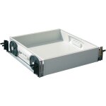 Kit tiroir sous plinthe en pvc gris ? hauteur 120 mm ? profondeur 455 mm ? montage sur panneaux 16 mm ...