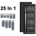 Kit de tournevis 25 en 1 avec embouts magn�tiques phillips et torx, cl� hexagonale de pr�cision, mini ...