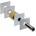 Poujoulat ? kit complet de fumisterie pour terminal horizontal ? coquille isolante en laine de roche ...