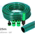 Edm - kit tuyau d'arrosage basic line � int�rieur 15mm � ext�rieur 19mm (5 / 8'') - rouleau 25m avec ...