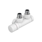 Acova - kit u robinetterie blanc thermostatisable en h pivotant réversible monotube / bitube chromé 991631 ... Acova - kit u robinetterie blanc thermostatisable en h pivotant réversible monotube / bitube chromé 991631 ...