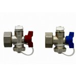 Watts - kit vanne de terminaisons collecteur plancher chauffant - crou libre f1' (26 / 34) - bouchon ...