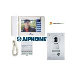 Kit vido couleur, tactile, grand angle, platine encastre, antivandale aiphone