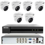 Kit de vidosurveillance en nuage dvr 8 canaux 6 camras 4mp ahd hikvision - 2 tb