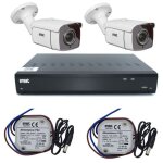 Kit de vidosurveillance urmet ahd 5m 4 canaux avec 2 camras 1097 / 814