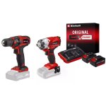 Einhell - kit vissage sans fil ? visseuse  chocs + perceuse - visseuse + 2 batteries 4. 0ah + chargeur ...
