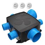 Atlantic - kit vmc hygror�glable piles hygrocosy t3 / t7 hygro b avec 3 bouches - longueur: 379 mm - ...