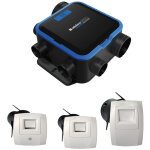 Kit vmc simple flux easyhome hygror�glable compact + 3 grilles bahia - aldes