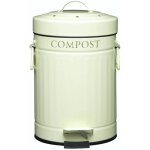 Kitchencraft composteur en mtal avec pdale intgre, 3 l - crme