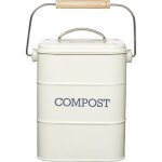 Kitchencraft living nostalgia composteur de cuisine en m�tal, cr�me antique, 16, 5 x 12 x 24 cm