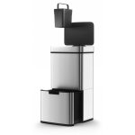 Kitchen move - poubelle de cuisine automatique narvik argent acier inoxydable 75 l
