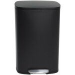 Kitchen move - poubelle de cuisine a p�dale - inox bross� noir mat - 50l - admiral