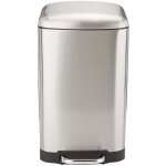 Kitchen move - poubelle de cuisine � p�dale greenwich argent acier inoxydable 30 l