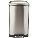 Kitchen move - poubelle de cuisine � p�dale greenwich argent acier inoxydable 40 l