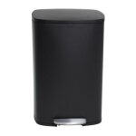 Kitchen move - poubelle de cuisine a pdale - inox bross noir mat - 50l - admiral