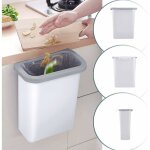 Kueatily - kitchen poubelle 10l wall mounted pour voiture bureau  domicile cuisine can (blanc) - fei ...