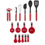 Kitchenaid ko4478bxeri ensemble d'ustensile de cuisine 15 pi�ce(s) noir, rouge, acier inoxydable