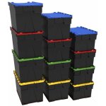 Kke - bac navette avec couvercle couleur rouge 52l